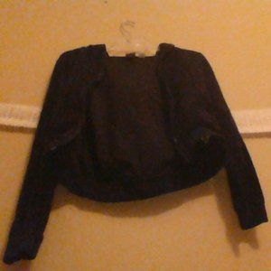 Black fluffy jacket (BEWARE THIS JACKET IS THIN)
